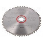 Circular saw; Ø: 254mm; Øhole: 30mm; W: 2.4mm; Teeth: 60; HW/CT MTB.628222000 METABO