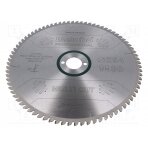 Circular saw; Ø: 254mm; Øhole: 30mm; W: 2.4mm; Teeth: 80; HW/CT MTB.628223 METABO