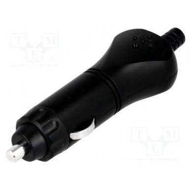 Cigarette lighter plug; Inom: 8A; Sup.volt: 7÷12VDC; 12V/8A; black A13-26A SCI 1
