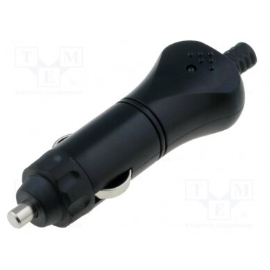 Cigarette lighter plug; Inom: 8A; Sup.volt: 7÷12VDC; 12V/8A; black A13-26B SCI 1