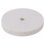 Cleaning cloth: felt polishing disk; Ø: 75mm; Øhole: 10mm WF2130000 WOLFCRAFT