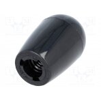 Conical knob; Int.thread: M6; 16mm; Base dia: 12mm; Ømax: 16mm I.622/25-M6-BK ELESA+GANTER