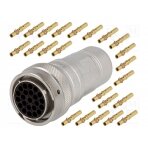 Connector: circular; RT360; plug; female; crimped; for cable; 13A RT061823SNH-K AMPHENOL