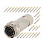 Connector: circular; RT360; plug; female; crimped; for cable; 7.5A RT0W61626SNH-K AMPHENOL