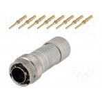 Connector: circular; RT360; plug; male; crimped; for cable; PIN: 8 RT06128PNH-K AMPHENOL