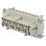 Connector: HDC; contact insert; female; EPIC H-BE; PIN: 16; 16+PE 10195100 LAPP