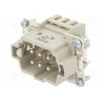 Connector: HDC; contact insert; male; EPIC H-BE; PIN: 6; 6+PE; 16A 10400000 LAPP