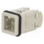 Connector: HDC; male; EPIC H-A; PIN: 4; 3+PE; size H-A 3; 23A; 400V 10420000 LAPP