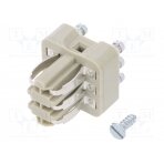 Connector: HDC; male; EPIC STA; PIN: 6; size H-A 3; 10A; 60V; 21x21mm 10488100 LAPP