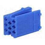 Connector housing; plug; mini ISO; PIN: 8; blue; 331444,331455 331441-3 4CARMEDIA