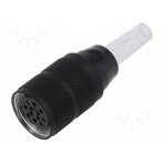 Connector: M25; plug; female; Plating: silver plated; 125V; 5A; IP40 09-0446-00-12 BINDER