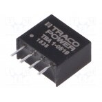 Converter: DC/DC; 1W; Uin: 4.5÷5.5V; Uout: 9VDC; Iout: 110mA; SIP4 TBA1-0519 TRACO POWER