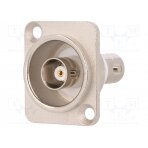 Coupler; BNC socket,both sides; insulated; 50Ω; silver; Mat: metal CP30123 CLIFF