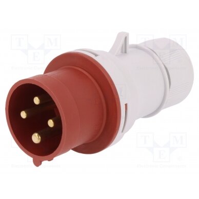 Connector: AC supply 3-phase; plug; male; 16A; 400VAC; IEC 60309 PB.1029 PAWBOL