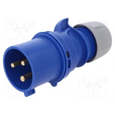 Connector: AC supply; plug; male; 32A; 230VAC; IEC 60309; IP44 023-6 PCE 1