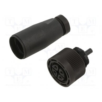 Connector: M18; plug; female; 250V; 5A; IP67; PIN: 4; 714; for cable 09-0440-10-04 BINDER 1