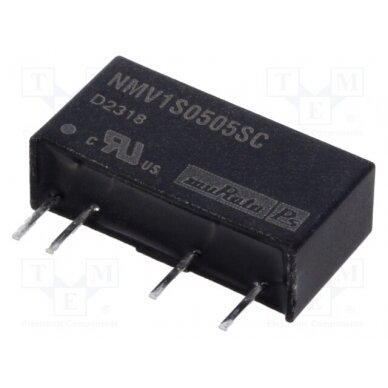 Converter: DC/DC; 1W; Uin: 4.5÷5.5V; Uout: 5VDC; Iout: 200mA; SIP NMV1S0505SC Murata Power Solutions 1