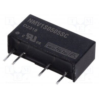 Converter: DC/DC; 1W; Uin: 4.5÷5.5V; Uout: 5VDC; Iout: 200mA; SIP NMV1S0505SC Murata Power Solutions