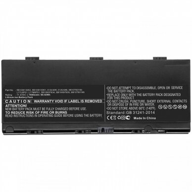 Baterija (akumuliatorius) Lenovo Thinkpad P52 01AV496 L17L6P51 11.4V 7800mAh
