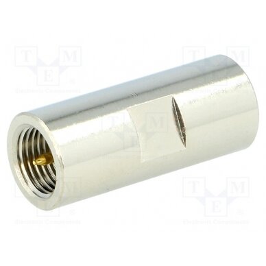 Coupler; FME male,both sides; straight; Insulation: POM; 50Ω FME2071A2NT3G50 AMPHENOL RF 1