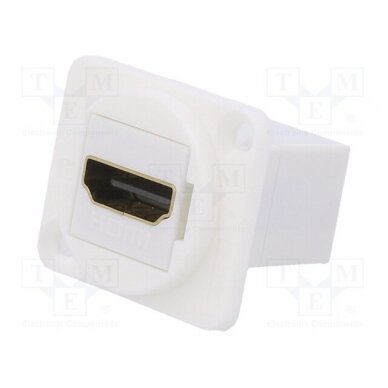 Coupler; HDMI socket,both sides; XLR standard; 19x24mm; FT CP30200GW CLIFF 1