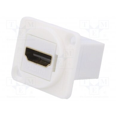 Coupler; HDMI socket,both sides; XLR standard; 19x24mm; FT CP30200GW CLIFF