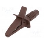 Crocodile clip; 10A; brown; max.25mm; Connection: 4mm socket FCR7944 CLIFF