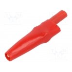 Crocodile clip; 10A; red; Grip capac: max.7.9mm; Socket size: 4mm CTM-63C-2 CAL TEST