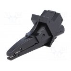 Crocodile clip; 12A; 600VDC; black; Grip capac: max.20mm SAK6674-SW SCHÜTZINGER