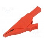 Crocodile clip; 19A; red; Grip capac: max.39.5mm; Socket size: 4mm XDK-1033P-22 STÄUBLI