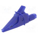 Crocodile clip; 20A; blue; max.39mm; 1kV; Connection: 4mm socket FCR79900L CLIFF
