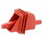 Crocodile clip; 20A; red; Grip capac: max.25mm; Socket size: 4mm PJ5450-R ELECTRO-PJP