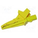 Crocodile clip; 20A; yellow; max.16mm; 1kV; Type: insulated WAKROYE20K02 SONEL