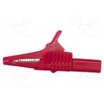 Crocodile clip; 30A; red; Grip capac: max.19mm; Socket size: 4mm BU-65-2 MUELLER ELECTRIC