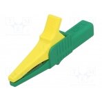 Crocodile clip; 32A; 1kVDC; yellow-green; Grip capac: max.20mm XKK-1001-20 STÄUBLI
