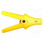 Crocodile clip; 32A; yellow; max.43mm; 11kV; Type: insulated WAKROYE32K09 SONEL