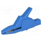 Crocodile clip; 34A; blue; Grip capac: max.30mm; Socket size: 4mm AK2B2540I-BL HIRSCHMANN T&M