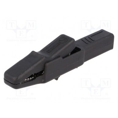 Crocodile clip; 25A; black; Grip capac: max.9.5mm; 932435100 AK2BSW HIRSCHMANN T&M 1