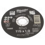 Cutting wheel; Ø: 115mm; Øhole: 22.2mm; Disc thick: 1mm; steel MW-4932479577 Milwaukee