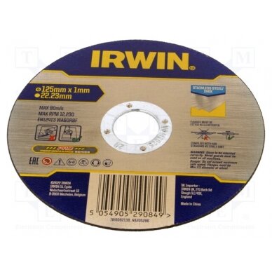 Cutting wheel; Ø: 125mm; Øhole: 22.23mm IRW-IW8082138 IRWIN 1