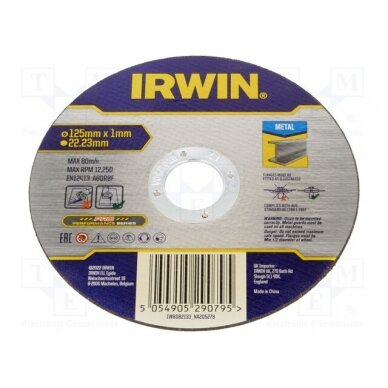 Cutting wheel; Ø: 125mm; Øhole: 22.23mm; metal,steel IRW-IW8082133 IRWIN 1