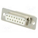 D-Sub; PIN: 15; plug; female; for cable; Type: w/o contacts; 3A; 250V MHDBC15SS-NW MH CONNECTORS