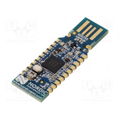 Dev.kit: Bluetooth 5 / BLE; GPIO,UART,USB; NRF52840; USB A NRF52840-DONGLE NORDIC SEMICONDUCTOR 1
