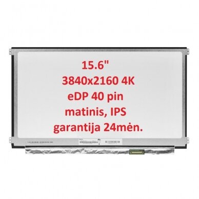 Ekranas (matrica) 15.6, 3840x2160 4K, eDP 40 pin, matinis, IPS N156DCE-GA1