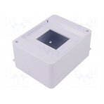Enclosure: for modular components; IP30; white; No.of mod: 5; ABS PW-C.2064 PAWBOL