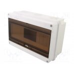 Enclosure: for modular components; IP40; white; No.of mod: 12 JX-S-12/40-IP40-WH JONEX