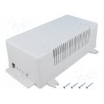 Enclosure: for power supplies; X: 112mm; Y: 222mm; Z: 72mm; ABS; grey KM-107/GY MASZCZYK