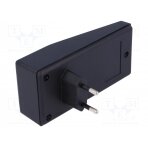 Enclosure: for power supplies; X: 120mm; Y: 56mm; Z: 18mm; ABS; black PP059N SUPERTRONIC