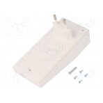 Enclosure: for power supplies; X: 120mm; Y: 56mm; Z: 18mm; ABS; white PP59W SUPERTRONIC