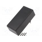 Enclosure: for power supplies; X: 120mm; Y: 56mm; Z: 42mm; ABS; black PP055N SUPERTRONIC